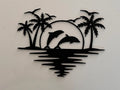 Dolphin Sunset Deco Art