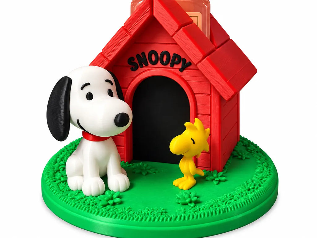 BBW Bath Body Works Soap Dispenser Holder - Snoopy, Woodstock by the doghouse - Soap sold separately