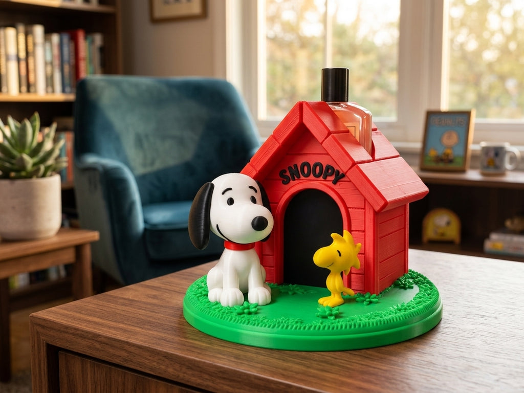 BBW Bath Body Works Soap Dispenser Holder - Snoopy, Woodstock by the doghouse - Soap sold separately
