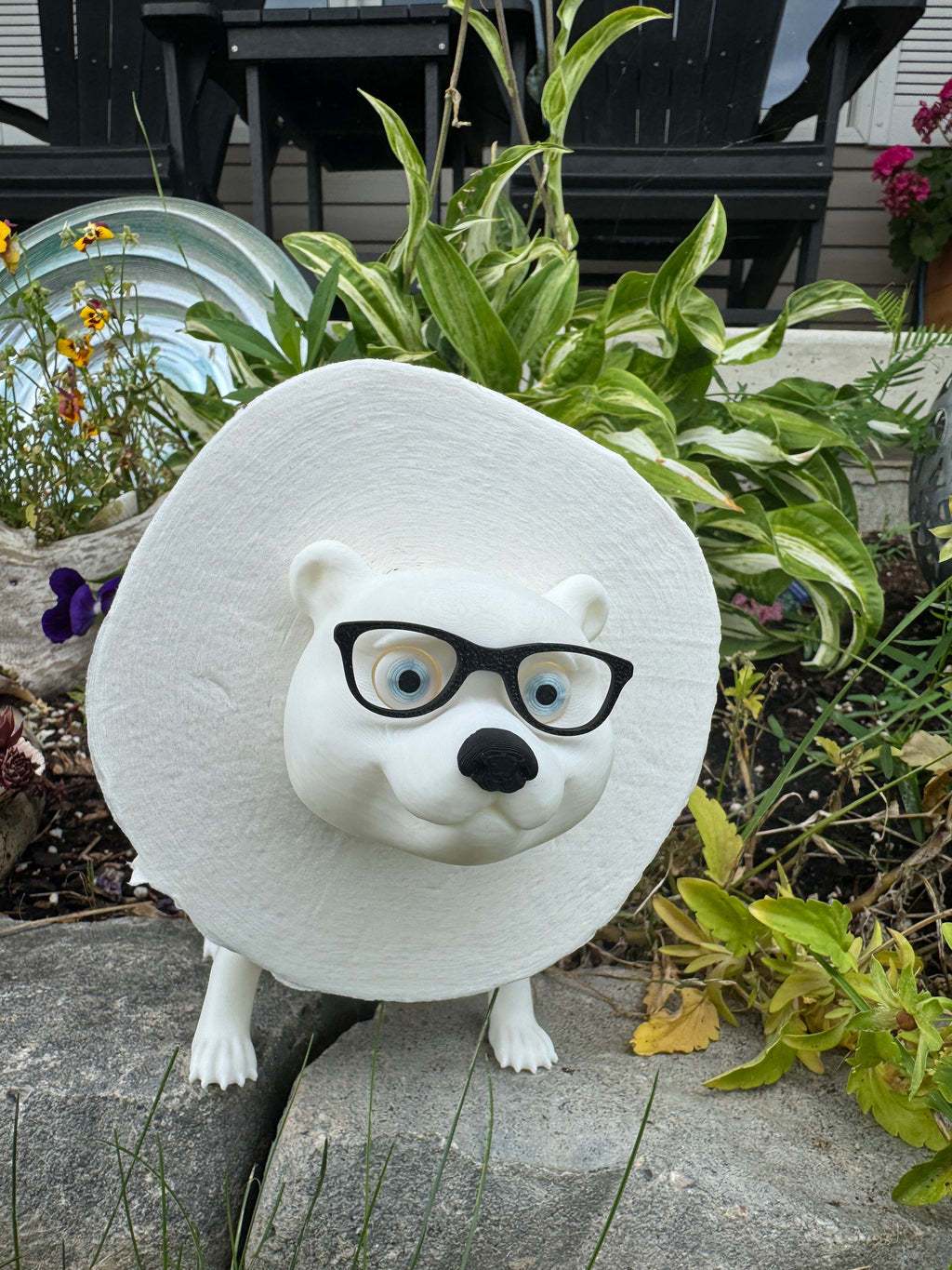 Toilet Roll Holder - Polar Bear with Shades and Glasses