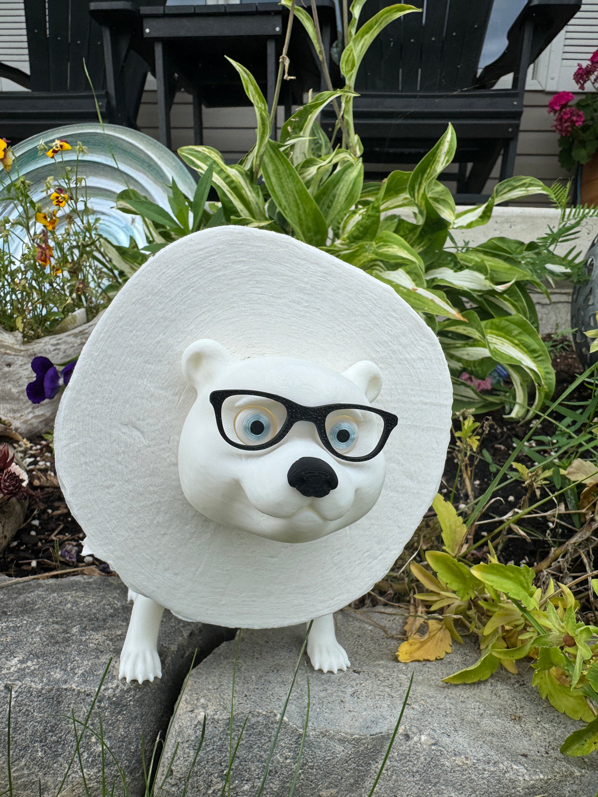 Toilet Roll Holder - Polar Bear with Shades and Glasses