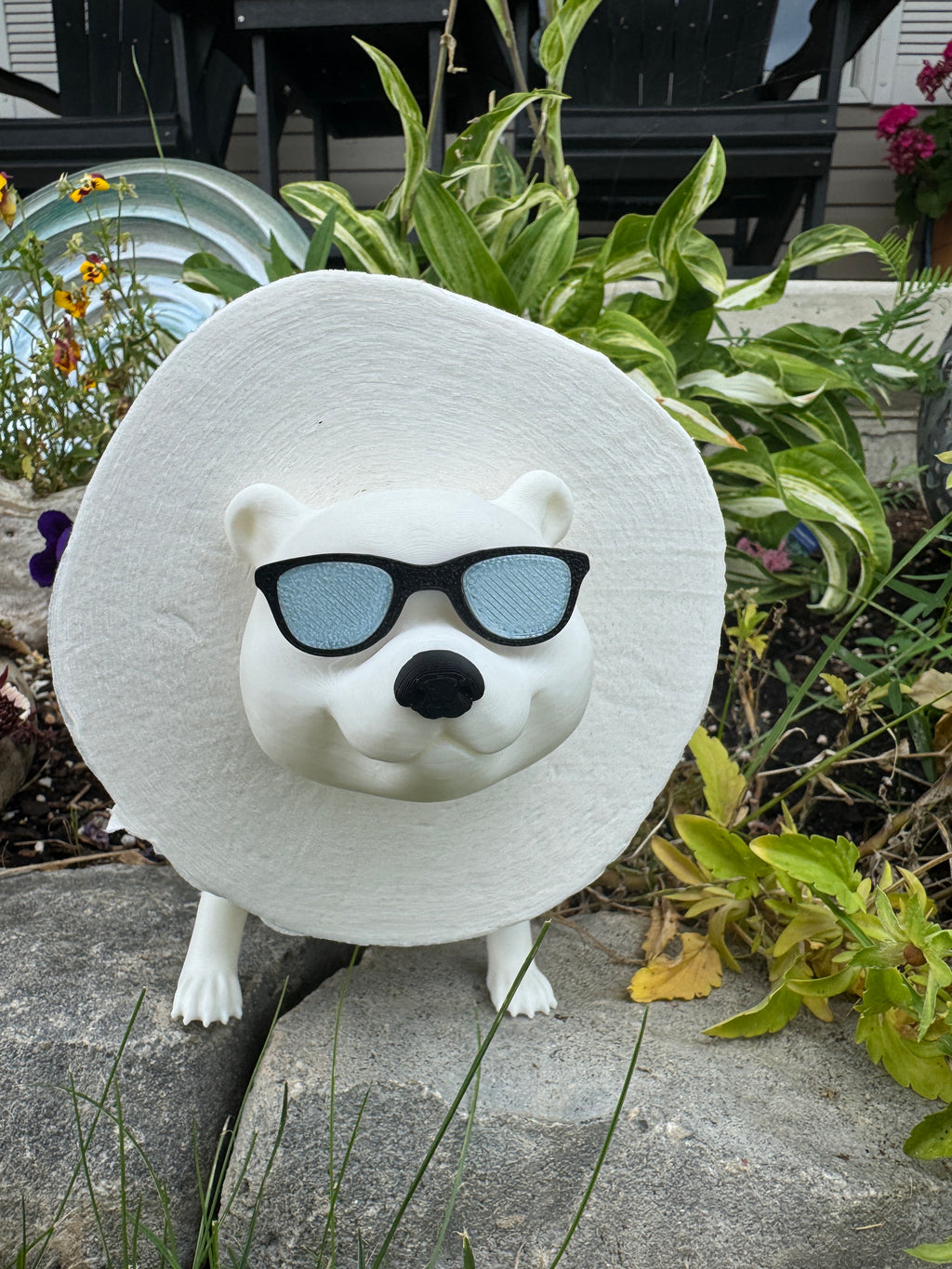 Toilet Roll Holder - Polar Bear with Shades and Glasses