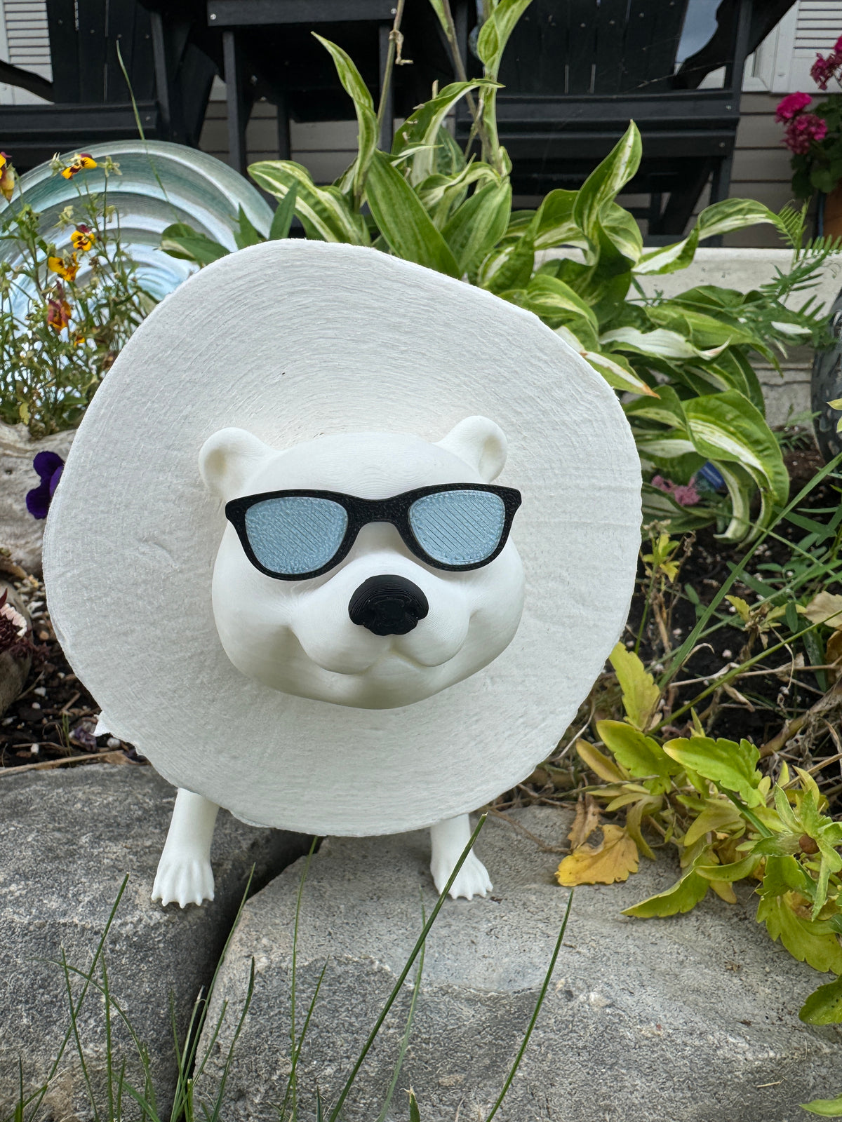Toilet Roll Holder - Polar Bear with Shades and Glasses