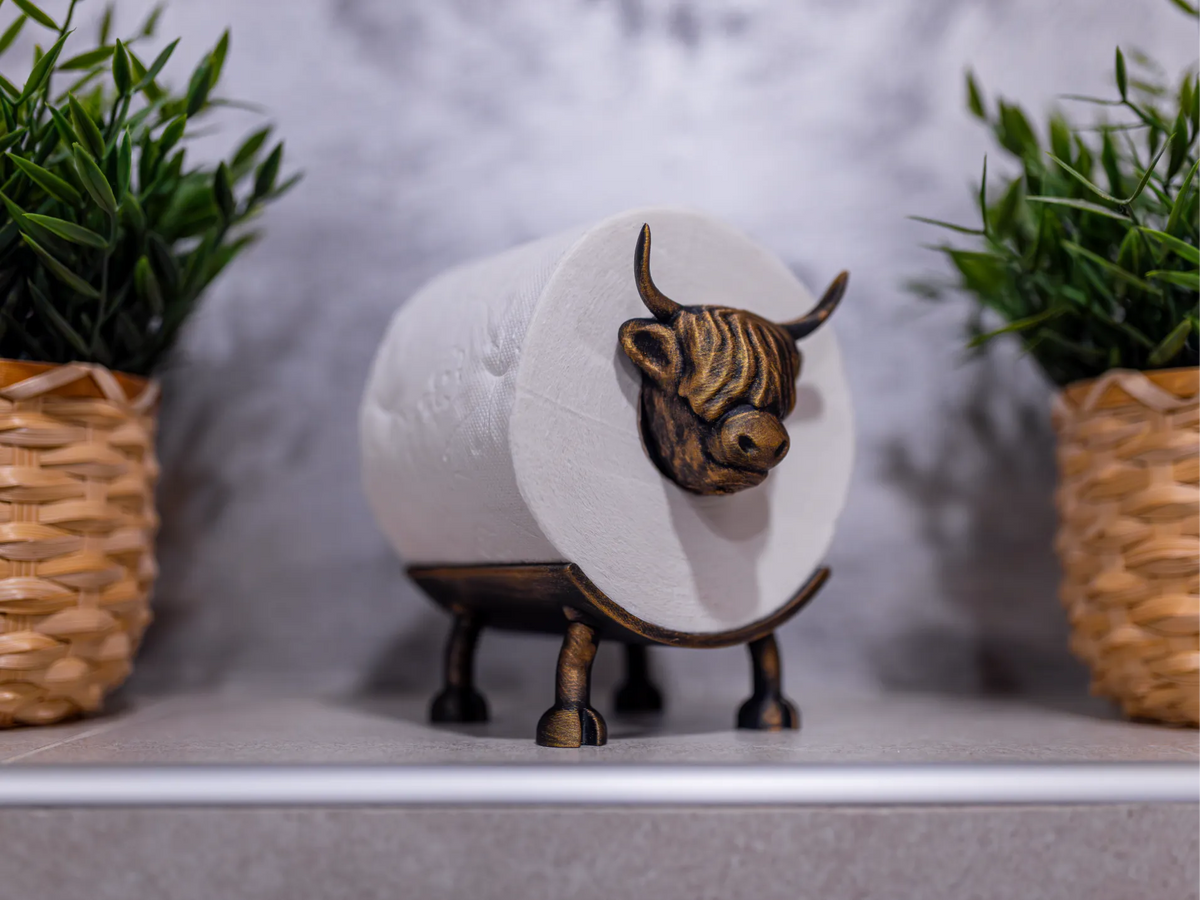 Toilet Roll Holder - Highland Cow