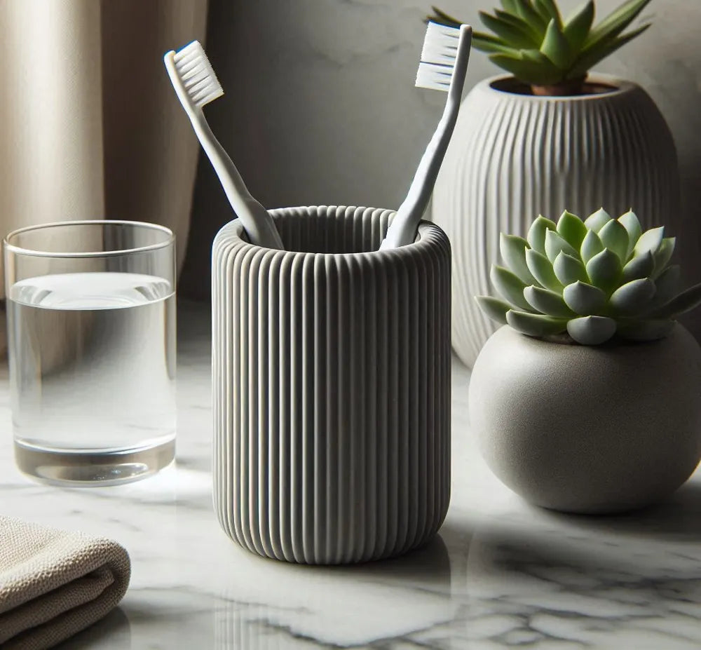 Tooth Brush Holder - Round and Ribbed