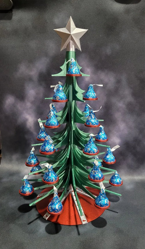 "Kissmas" Tree for Hershey Kisses - Threaded for easy Assemble / Disassemble