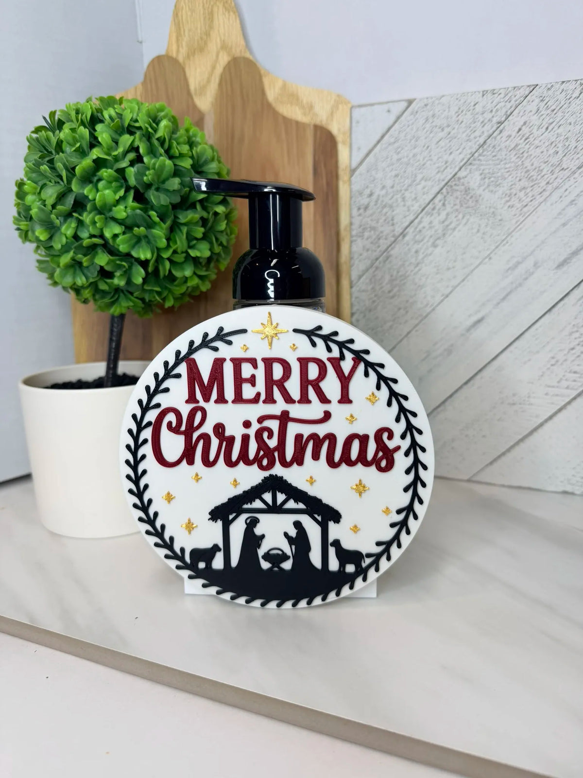 BBW - Bath & Body Works - Merry Christmas w/ Nativity Scene - Interchangeable Face Plate - Soap sold separately