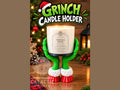 Christmas - Candle Holder - Grinch Hands for up to 3 Wick Candle