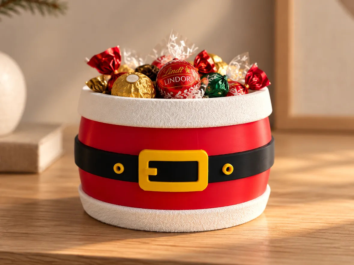 Christmas Bowl / Candy Dish - Santa Claus 5 inches tall, 6 inches wide
