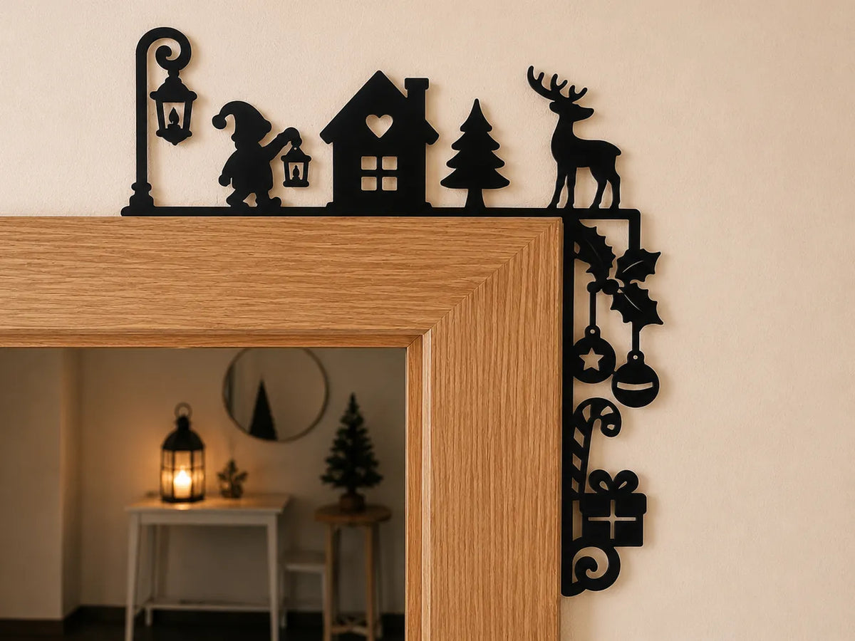 Christmas Door Frame Corner Scene - LEFT or RIGHT Available