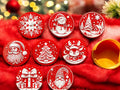 8 Unique Christmas Coasters & Holder