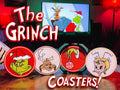 Christmas - Coaster Grinch Series of 4 Different scenes w/ Holder