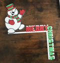 Door Frame Corner - Merry Christmas Happy Snowman