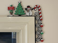 Door Frame Corner - North Pole w/ Tree, Snowman, Candy Cane and Snowflakes