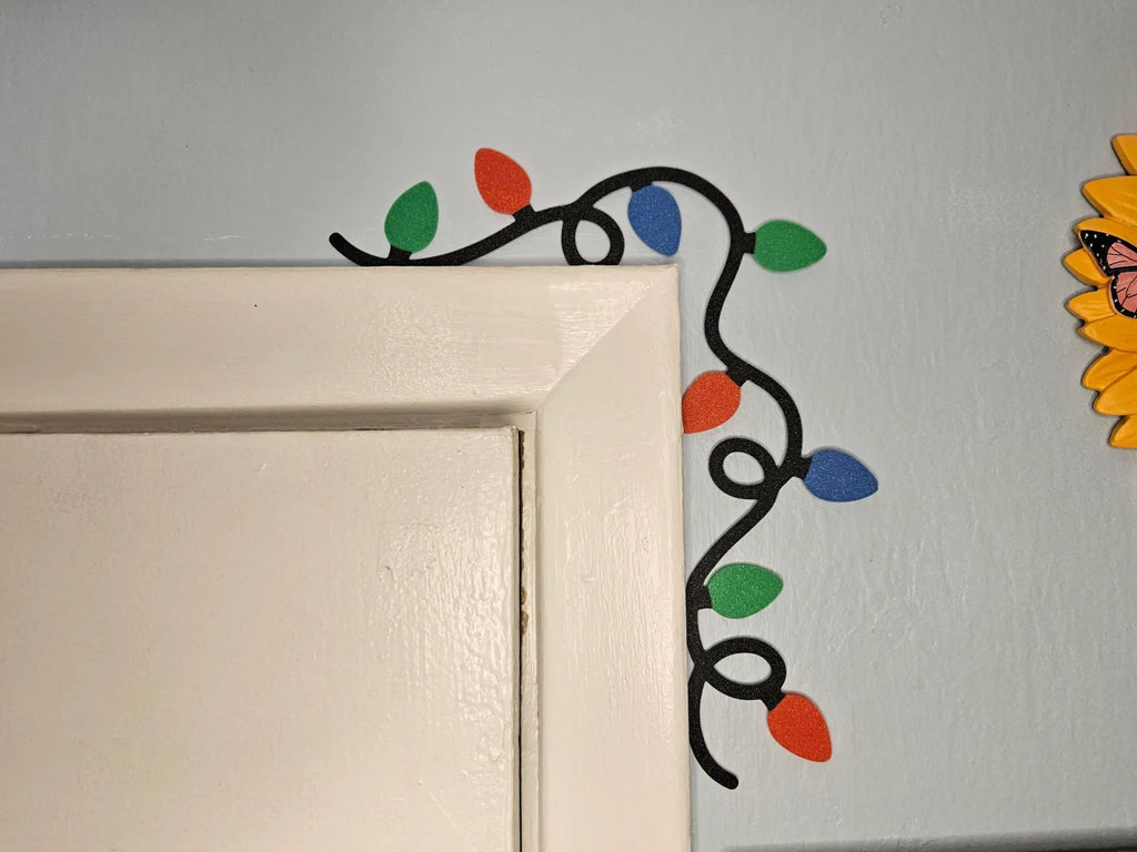 Door Frame Corner - String of Christmas light - Left and / or Right version - 9.5" Inches long