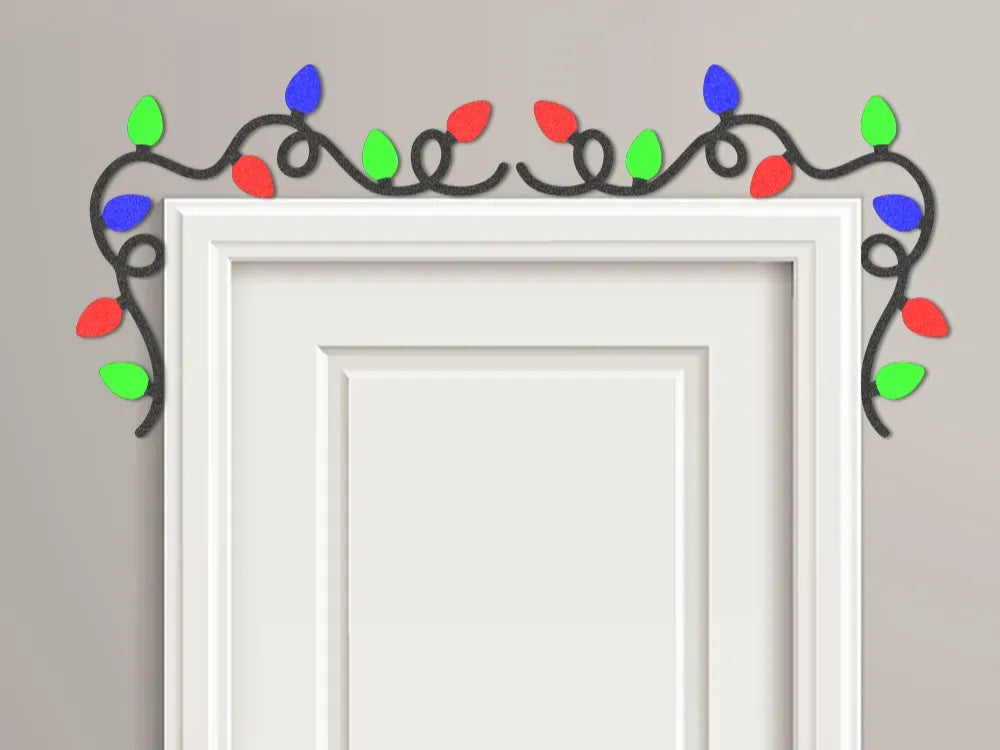 Door Frame Corner - String of Christmas light - Left and / or Right version - 9.5" Inches long