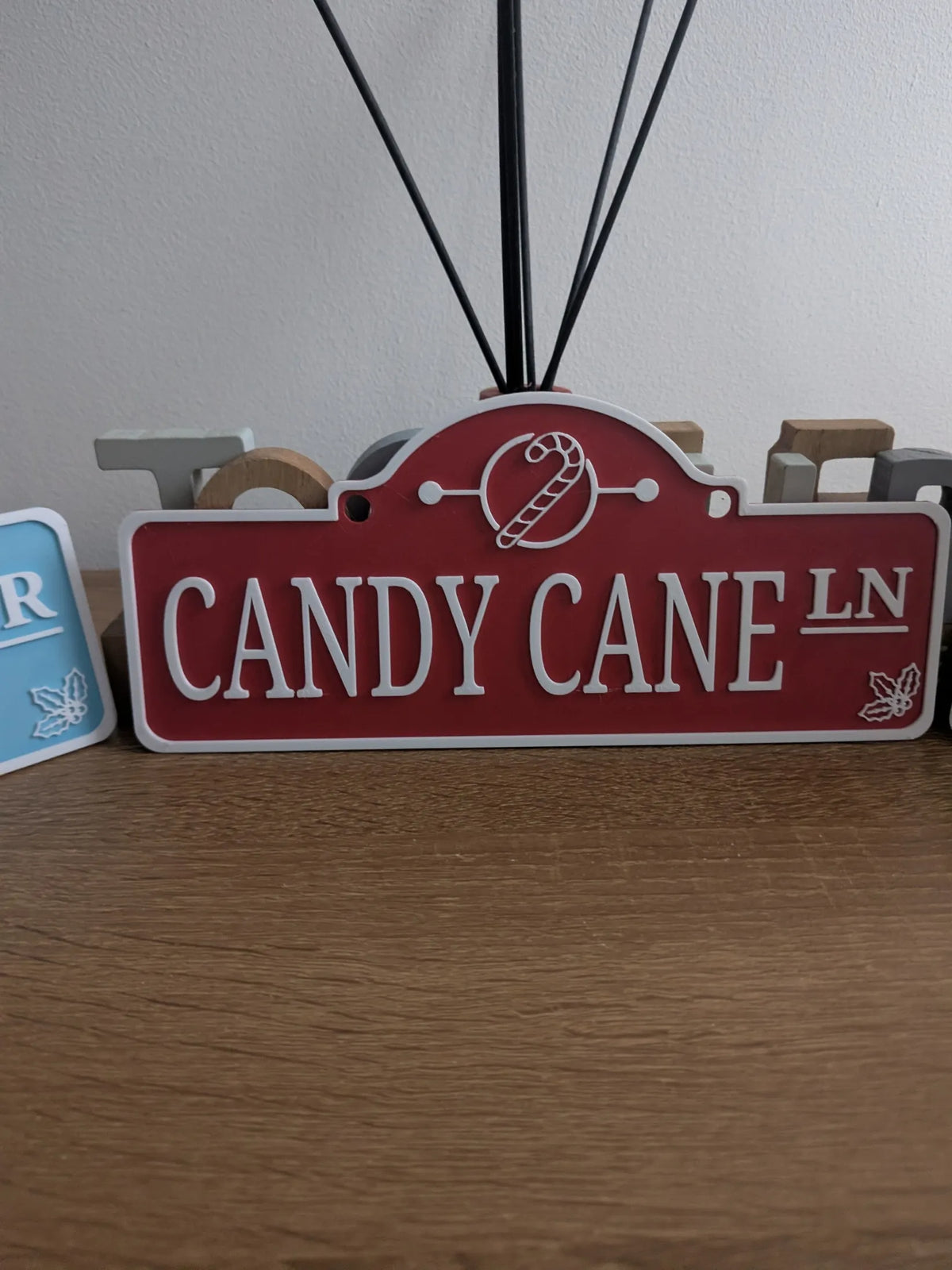 Festive Christmas Street Signs 9 inches Long  - SET OF ALL 3