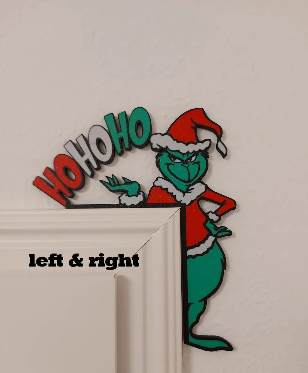 Grinch HOHOHO Door Frame Corner - LEFT or RIGHT Available
