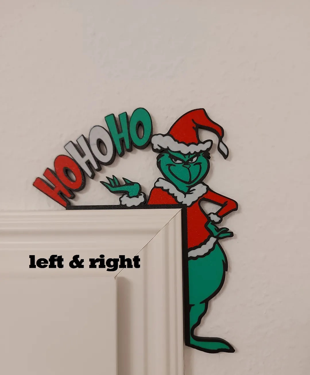 Grinch HOHOHO Door Frame Corner - LEFT or RIGHT Available