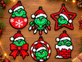 Grinch Christmas tree Ornament 6 pack