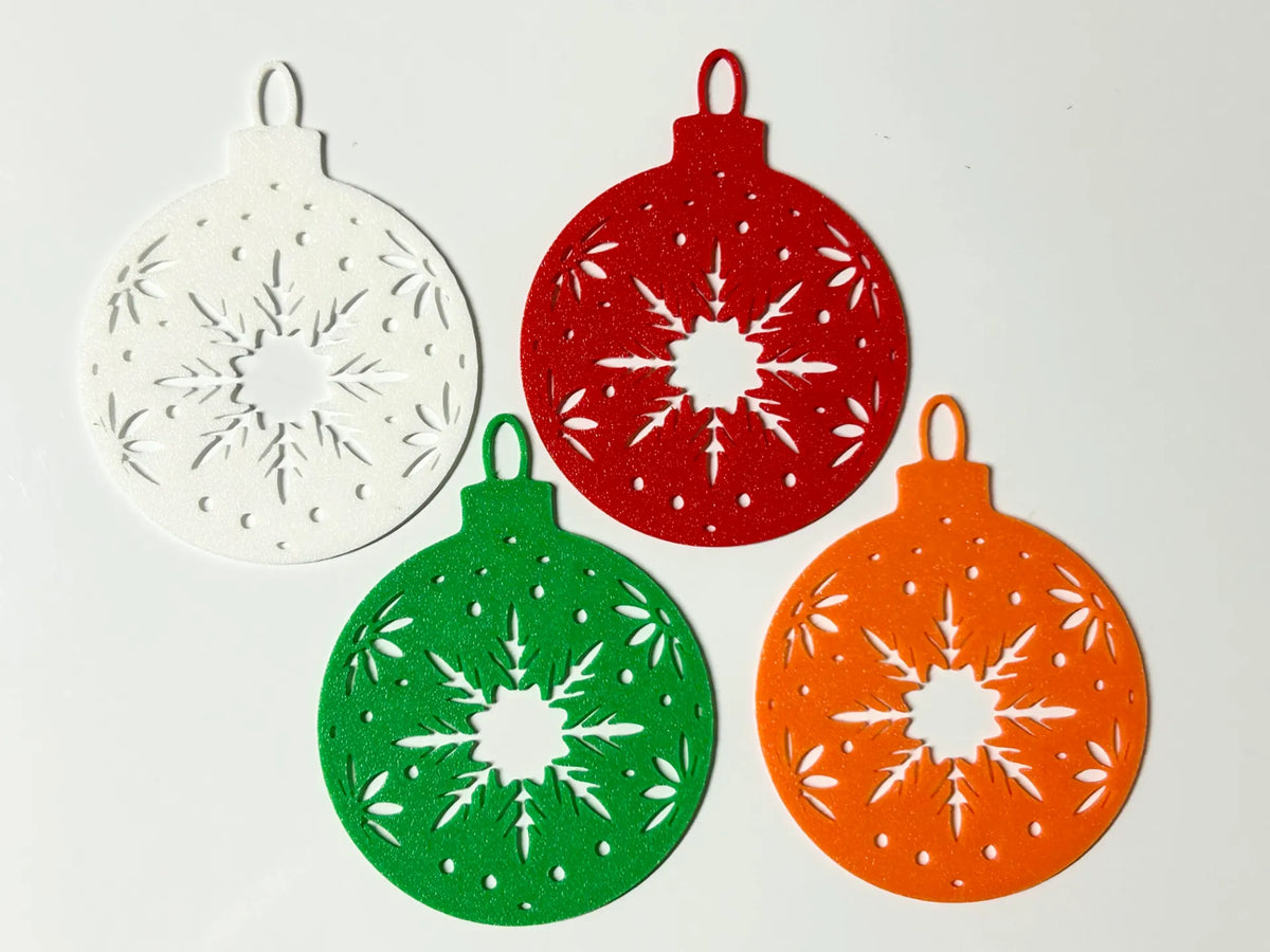 Christmas - Ornaments - 4 x Snowflakes any color.3mf