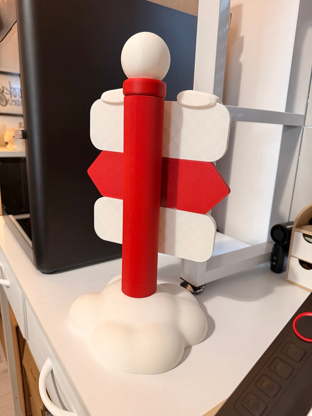 Christmas - "Santa Stop Here" Sign - 12" inches tall