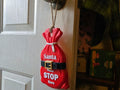Santa sack hanging sign. santa please stop here 8" inches