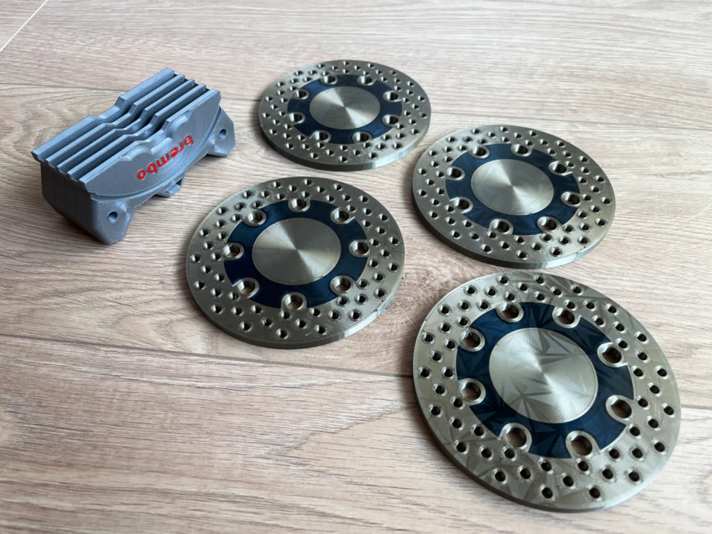 Brembo Brake Coaster 4 Silver piece and holder