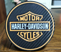 Harley Davidson Coasters with Holder and Cork Backing