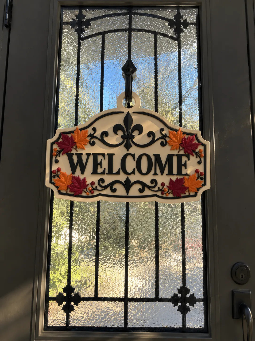 WELCOME - Autumn French Sign 10 inches