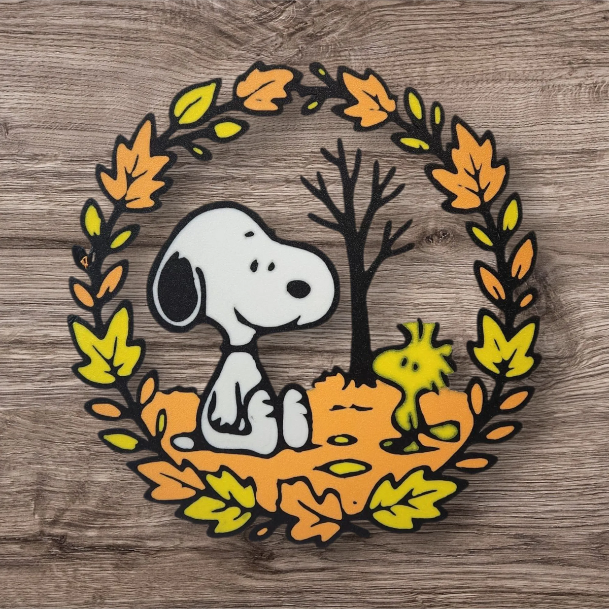 Snoopy and Woodstock Autumn Decoration