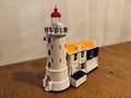 Lighthouse and keepers quarters 8 inches