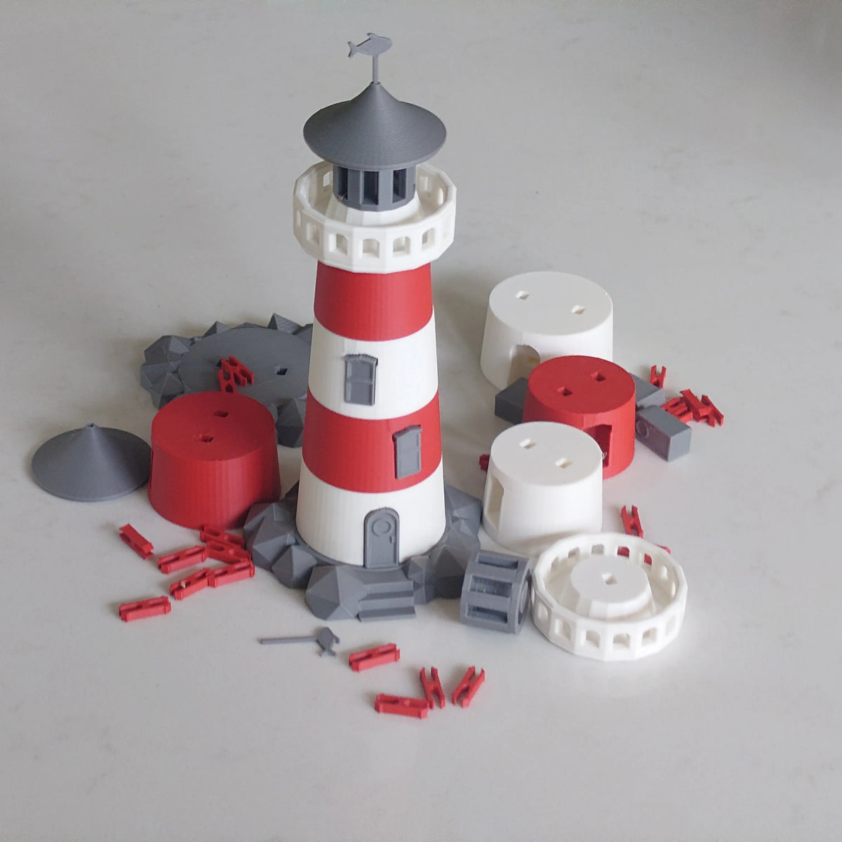 Decor - Small Lighthouse Kit - 6 inches tall KIT - Available any colors / size up to 10 inches