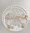 Welcome Fall - Autumn door & wall art - 8 inches
