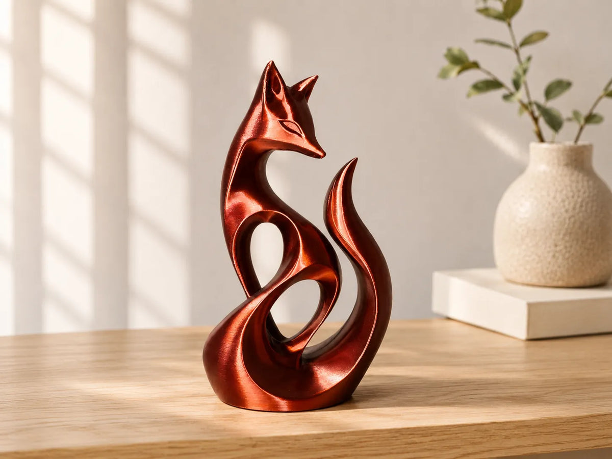 Decor - Elegant Fox in Silk @ 6 inches tall in any color