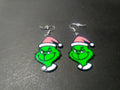 Earrings - Christmas - Grinch Smiling - Nickel Free