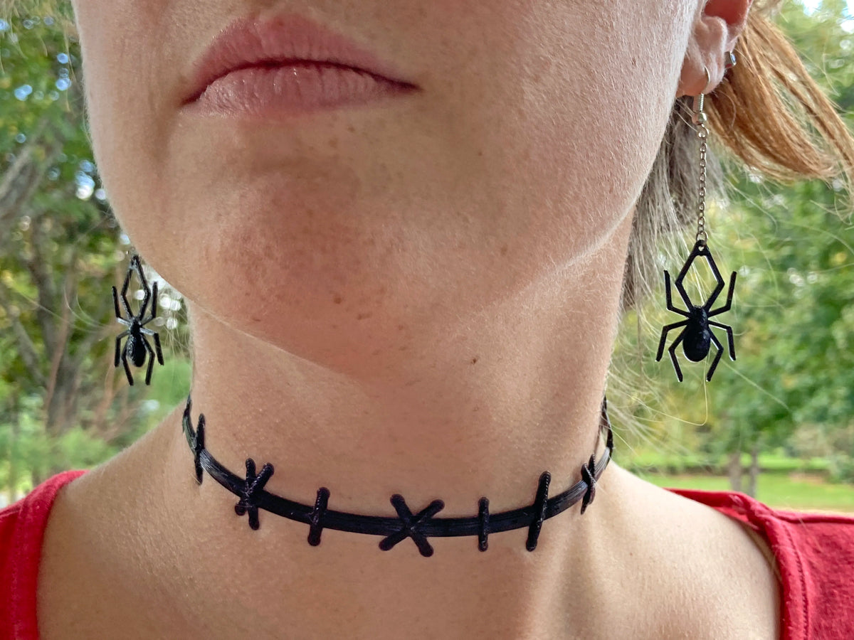 Halloween Spider Dangle Earrings