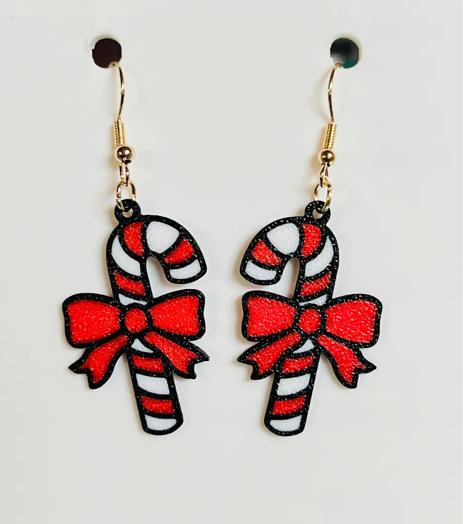 Christmas Candy Cane Earrings