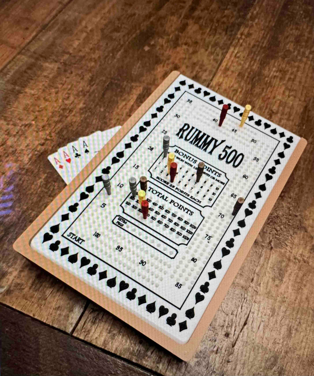2-N-1 Game Board - Spades / Rummy 500