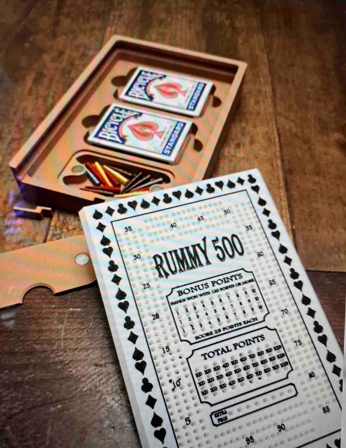 2-N-1 Game Board - Spades / Rummy 500
