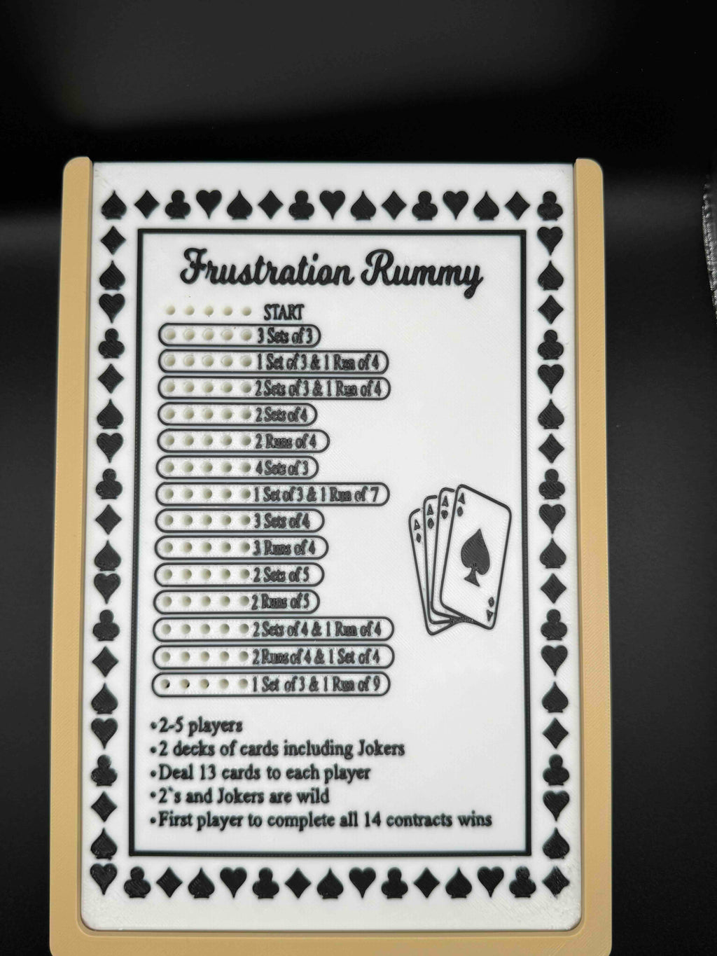 2 in 1 Game Board - Baseball / Frustration Rummy