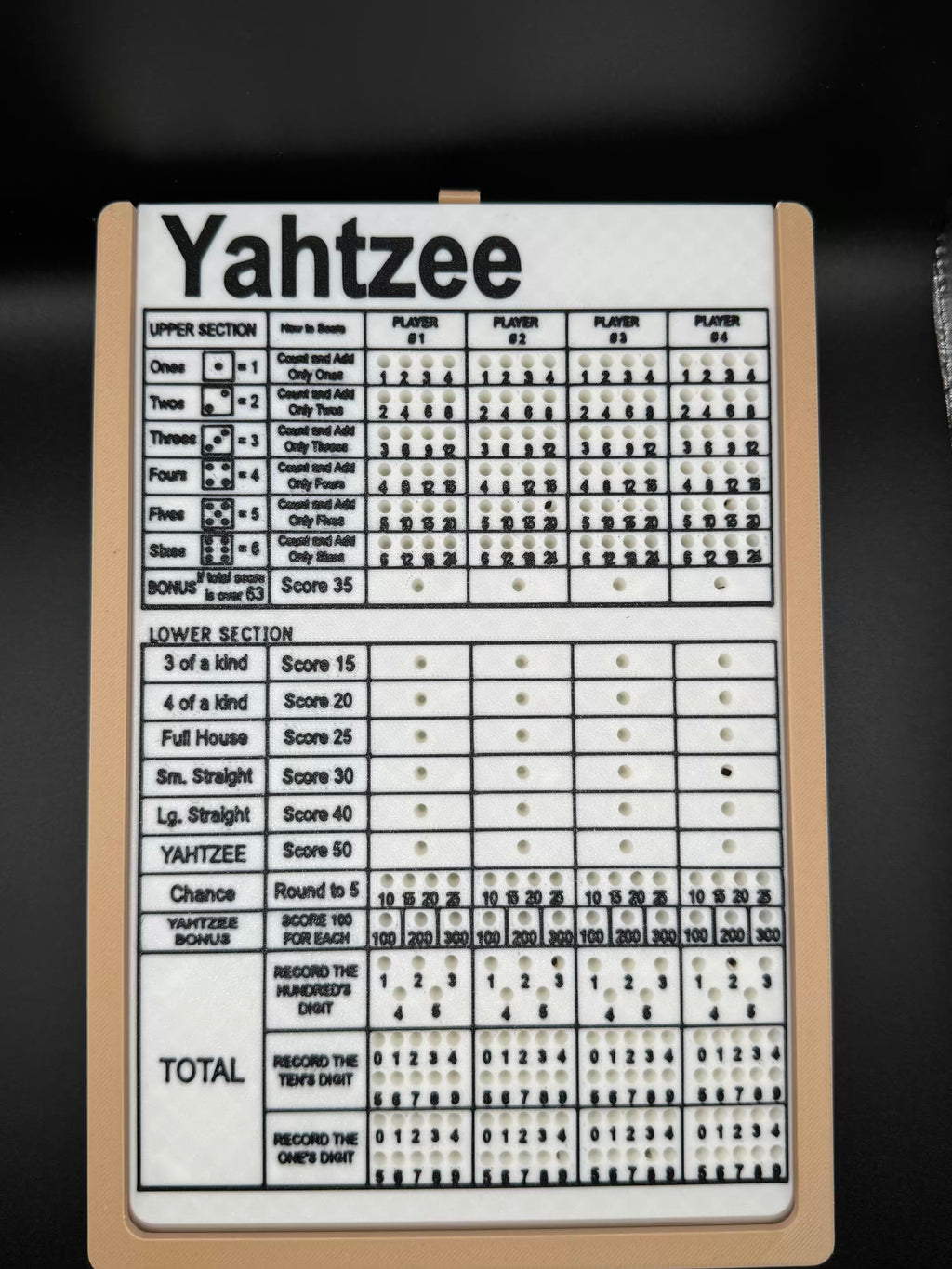 2 in 1 Game Board - Yahtzee / Connect Four