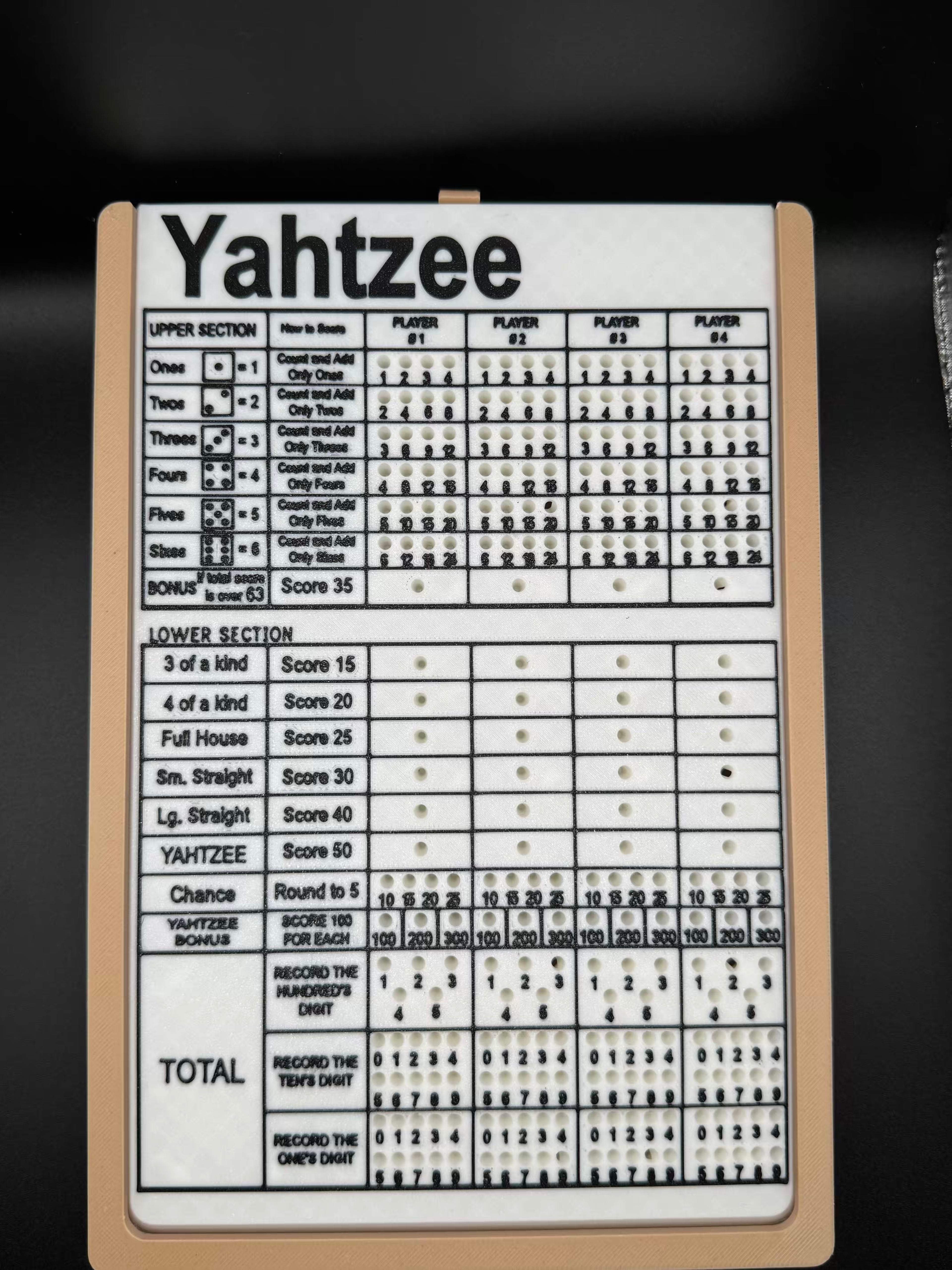 2 in 1 Game Board - Yahtzee / Connect Four