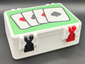 Games - 3 Deck Card Holder with insert and Snap Lock Box w/ paper & pencil holder