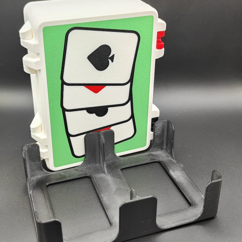 Games - 3 Deck Card Holder with insert and Snap Lock Box w/ paper & pencil holder