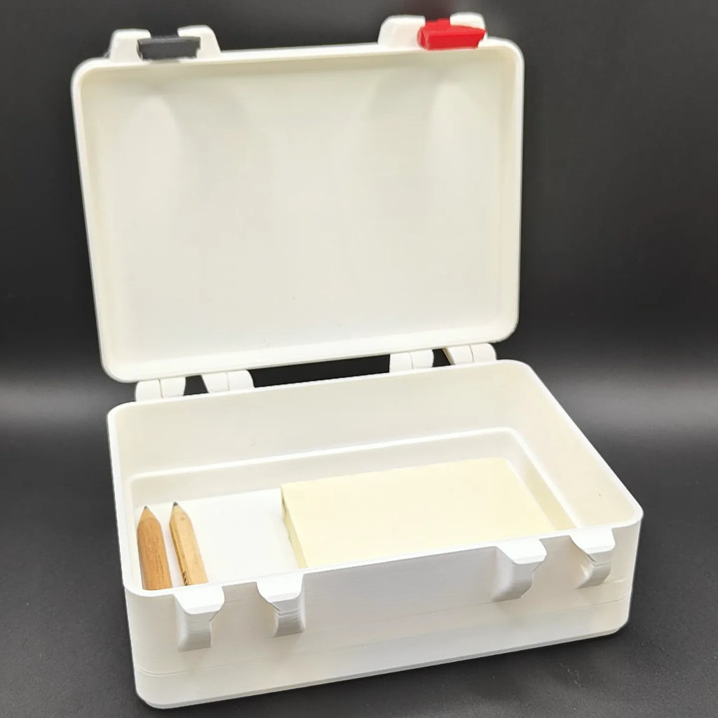 Games - 3 Deck Card Holder with insert and Snap Lock Box w/ paper & pencil holder