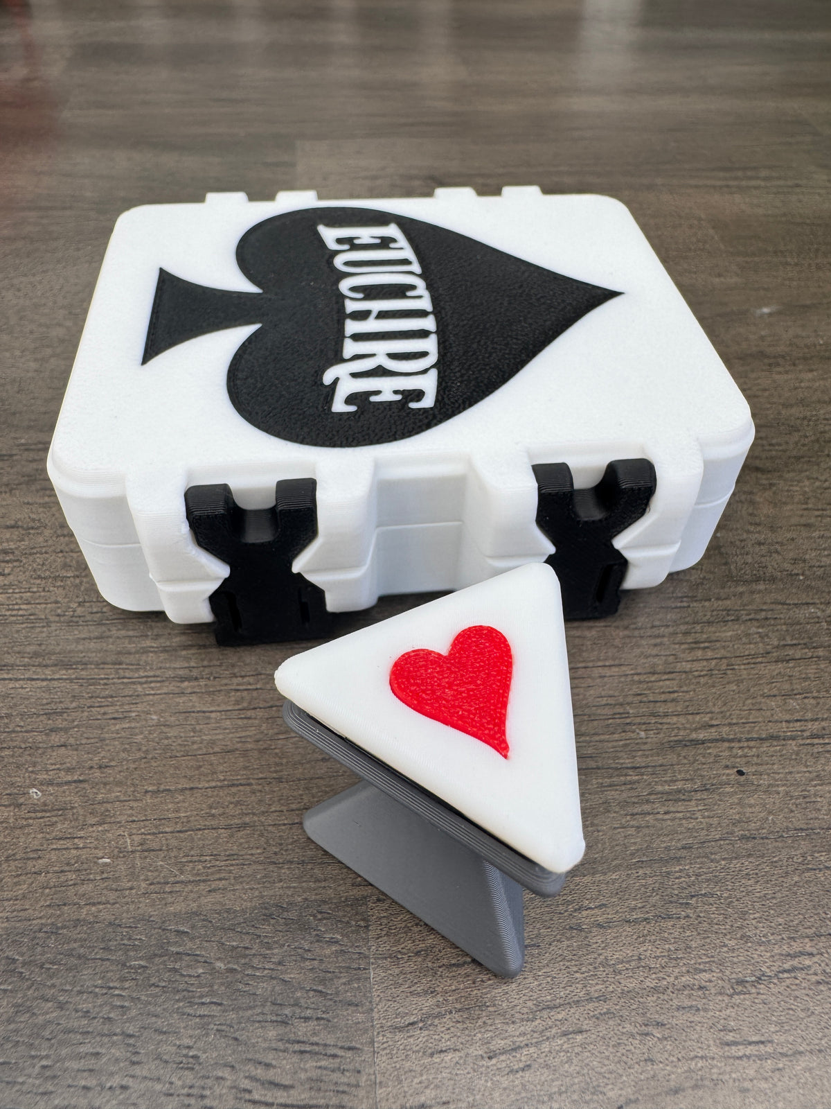 Euchre - Game Snap Lock Box with Insert and Euchre Suit Tracker COMBO