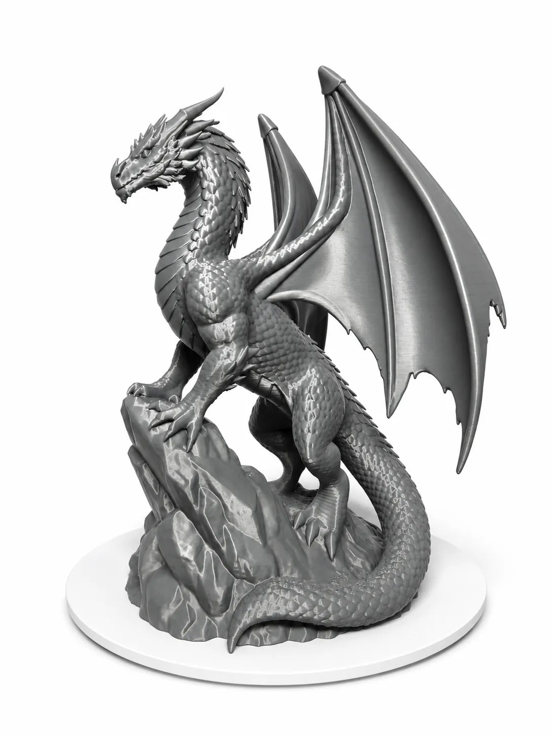 Stormspire Dragon on a rock statue 207mm / 8-1/4"