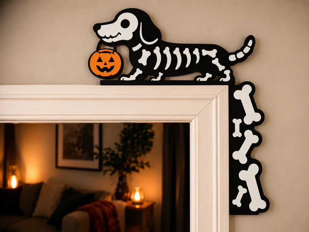Halloween - Dog Bone Skeleton Trail Door Frame Corner - LEFT or RIGHT Available