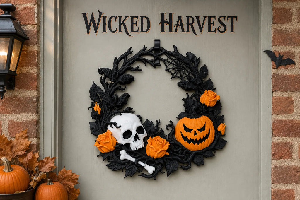 Halloween - Wicked Harvest Wreath 9 inches across